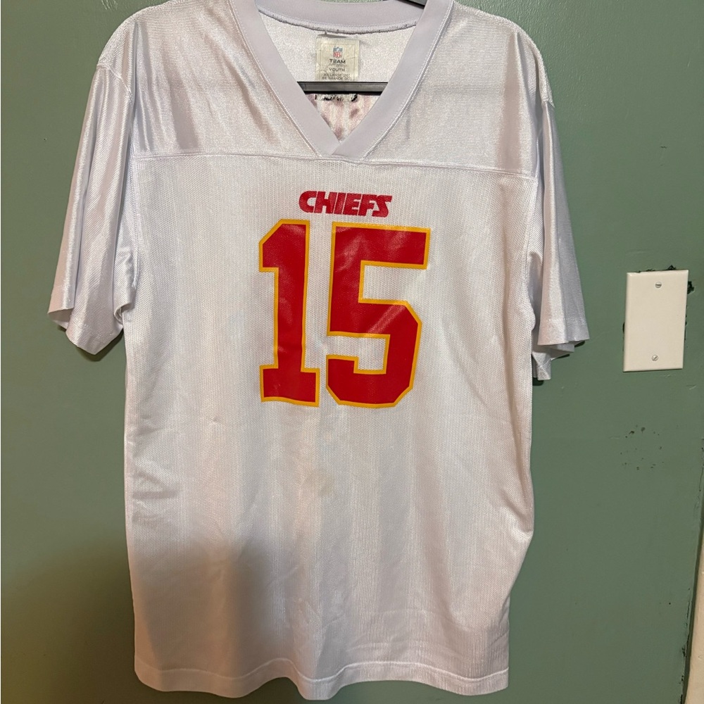 Youth NFL White and Red Chiefs Jersey